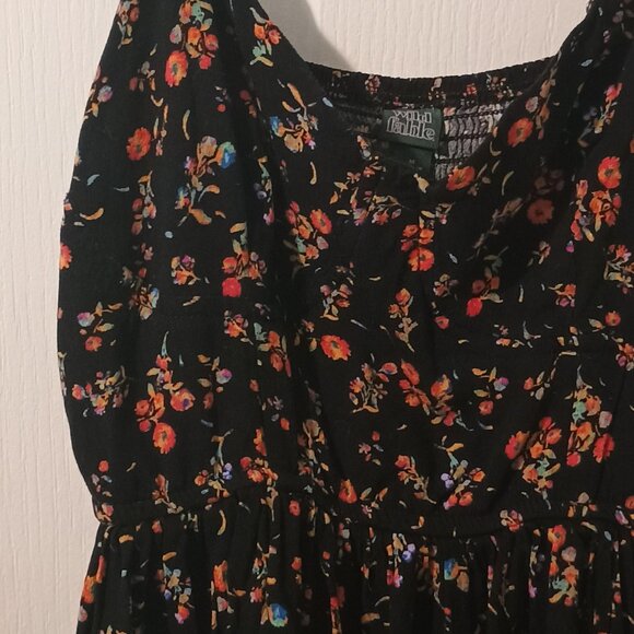 Wild Fable/Mini Dress/Women/M/Black Floral/Spaghetti Strap Sundress - Picture 8 of 11